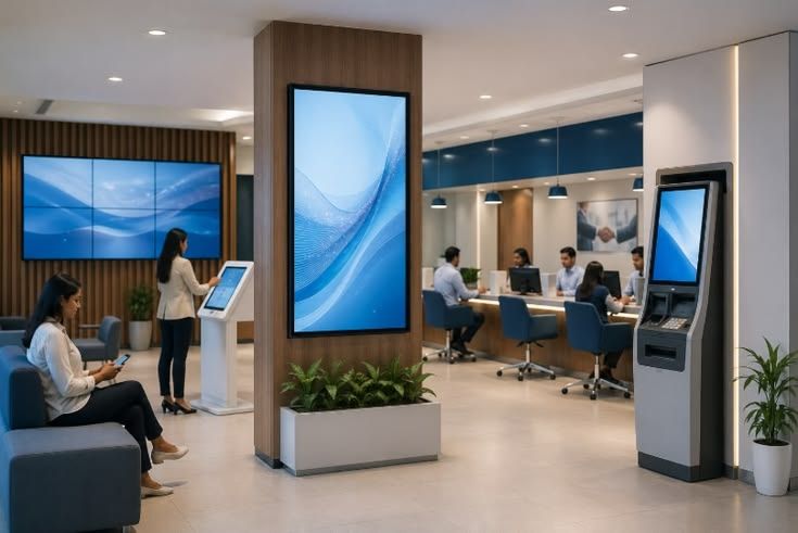 Banking digital signage