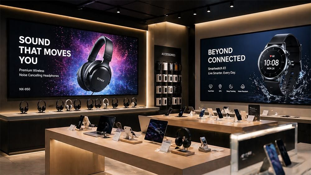 Digital signage in a retail store